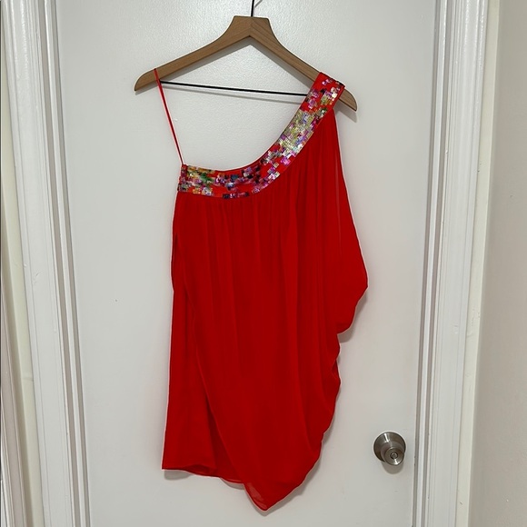 TRINA TURK | One-Shoulder Fallyn Dress with Sequin Detail - Picture 3 of 6